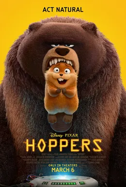 Poster resmi film animasi Hoppers produksi Pixar Animation Studios