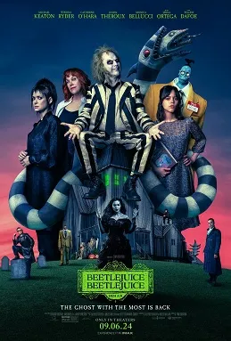 Poster film Beetlejuice Beetlejuice garapan sutradara Tim Burton