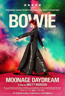 Poster promosi film dokumenter Moonage Daydream tentang David Bowie