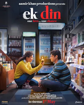 Poster resmi film Ek Din yang dibintangi oleh Junaid Khan dan Sai Pallavi