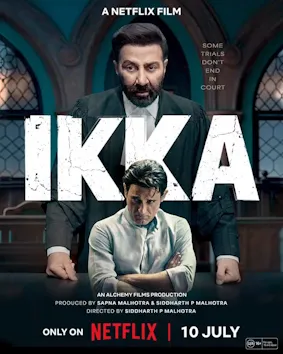 Poster promosi film thriller hukum Ikka yang tayang di Netflix