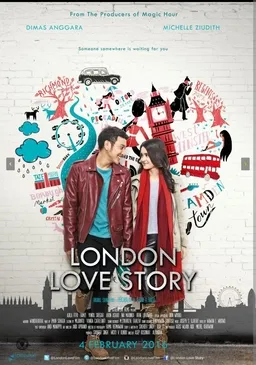 Poster film drama romantis Indonesia London Love Story tahun 2016