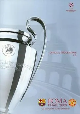Pemain Barcelona merayakan kemenangan di final Liga Champions 2009 di Stadio Olimpico Roma