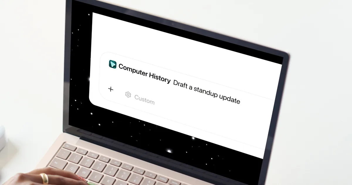 Tampilan antarmuka aplikasi desktop ChatGPT dengan fitur Computer History