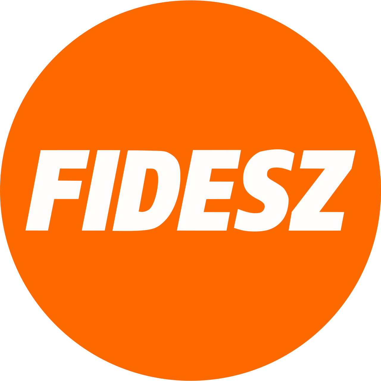 Logo atau lambang resmi Fidesz - Hungarian Civic Alliance di Hungaria