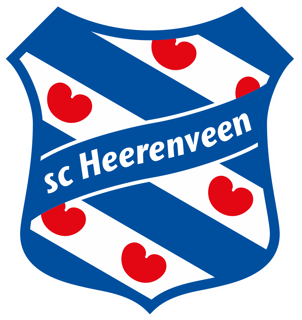 Logo resmi SC Heerenveen dengan simbol bendera Friesland dan warna khas klub