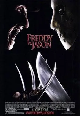 Poster dan adegan film Freddy vs Jason yang mempertemukan dua pembunuh ikonik