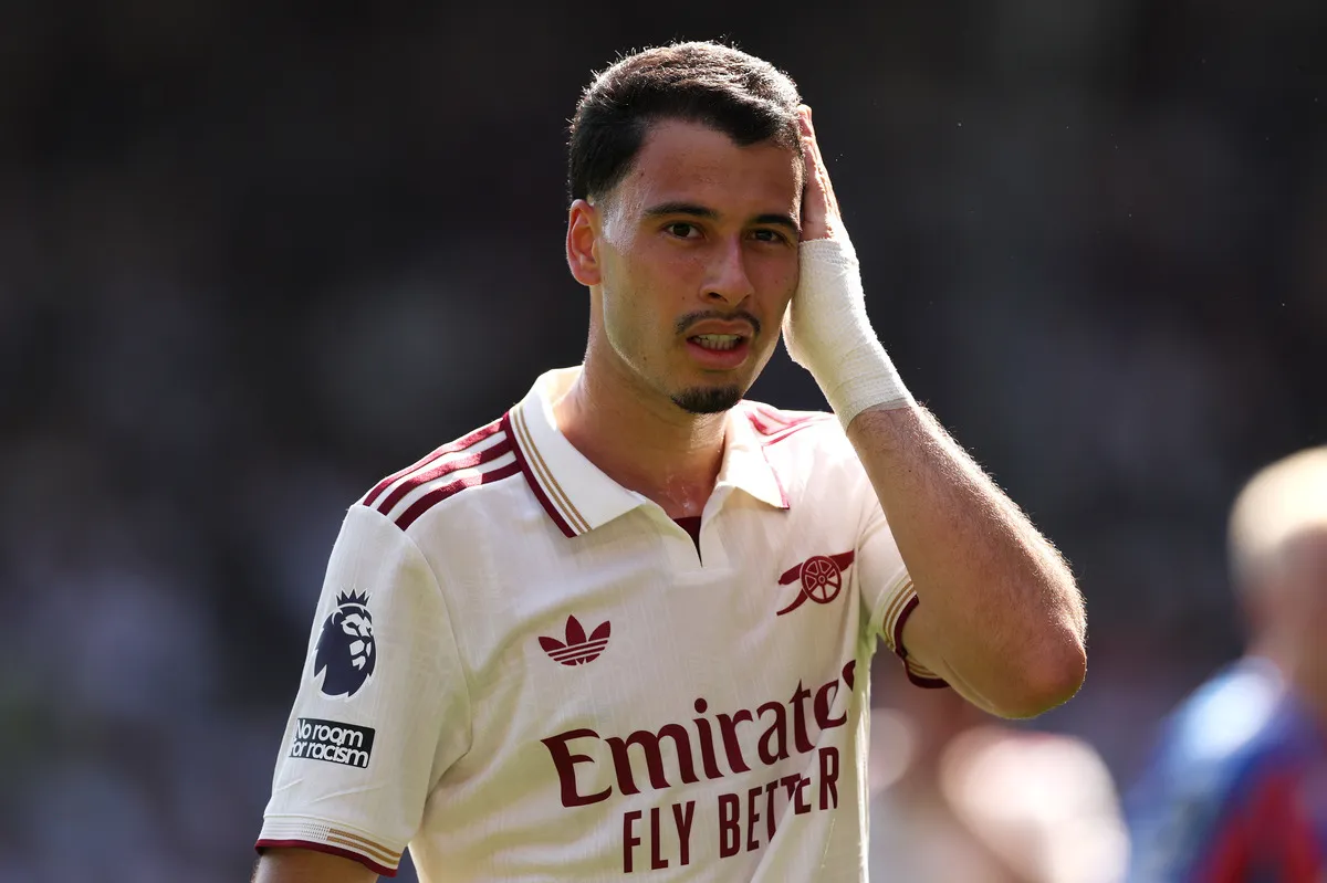 Gabriel Martinelli dalam balutan seragam Arsenal di kompetisi Liga Inggris