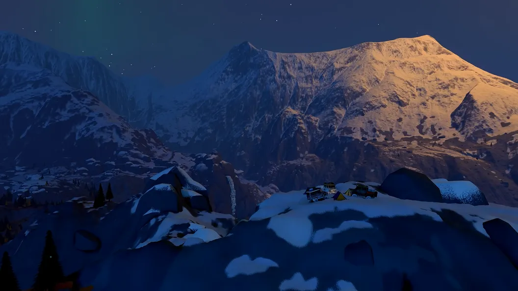 Tampilan visual game off-road over the hill besutan Funselektor dan Strelka Games