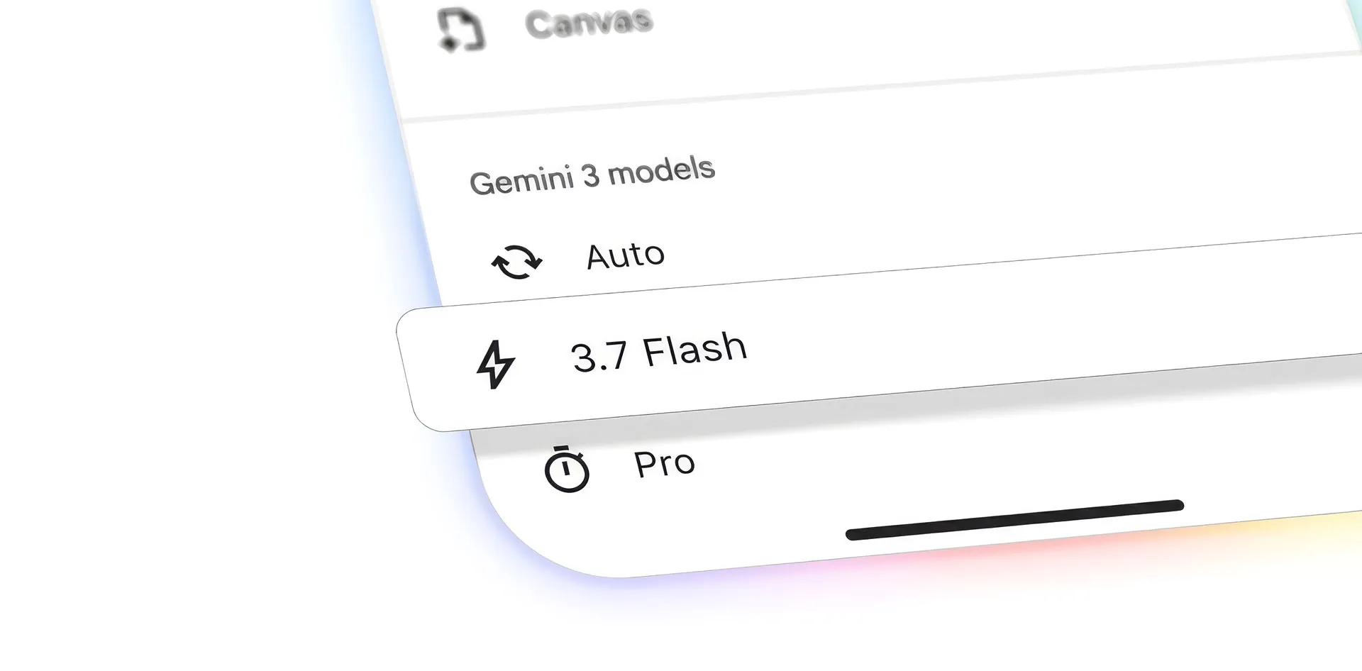 Tampilan antarmuka Gemini 3.7 Flash di Google Search