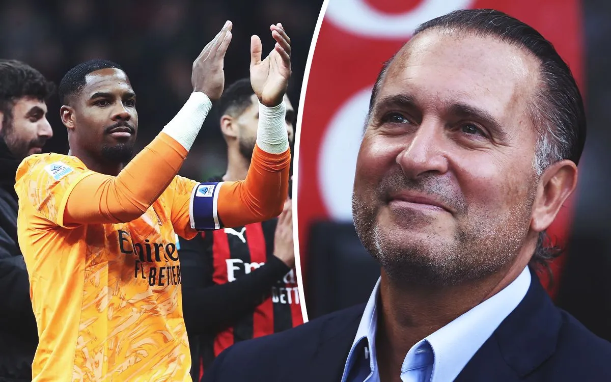 Mike Maignan penjaga gawang utama AC Milan yang ditegaskan tidak dijual