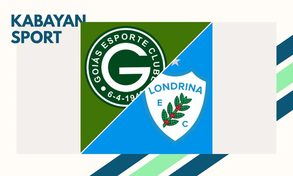 Pemain Goiás merayakan gol kemenangan atas Londrina di Estádio da Serrinha