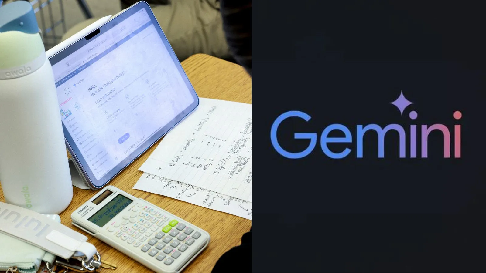 Ilustrasi siswa menggunakan Gemini AI di Google Classroom untuk belajar