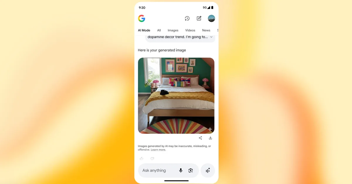 Antarmuka aplikasi Google Gemini yang menampilkan opsi pengaturan Media Watermarks