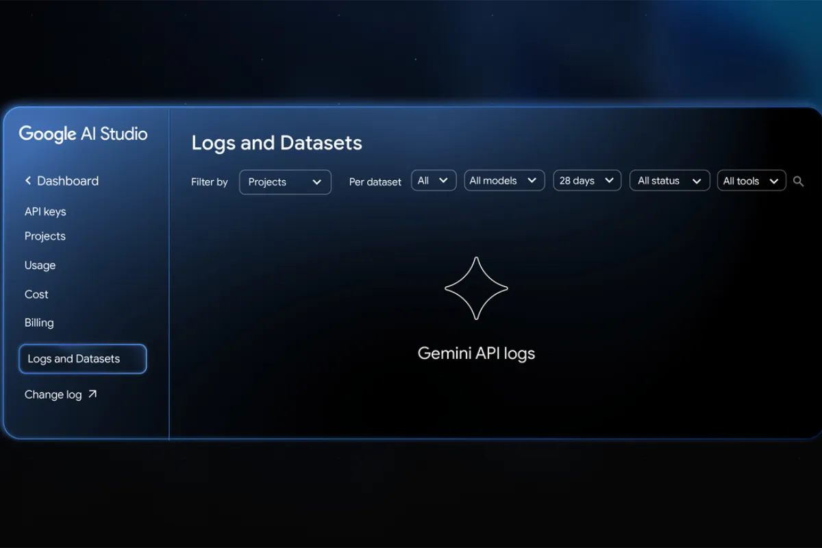 Ilustrasi logo Google Gemini dan integrasi fitur AI Studio di ponsel