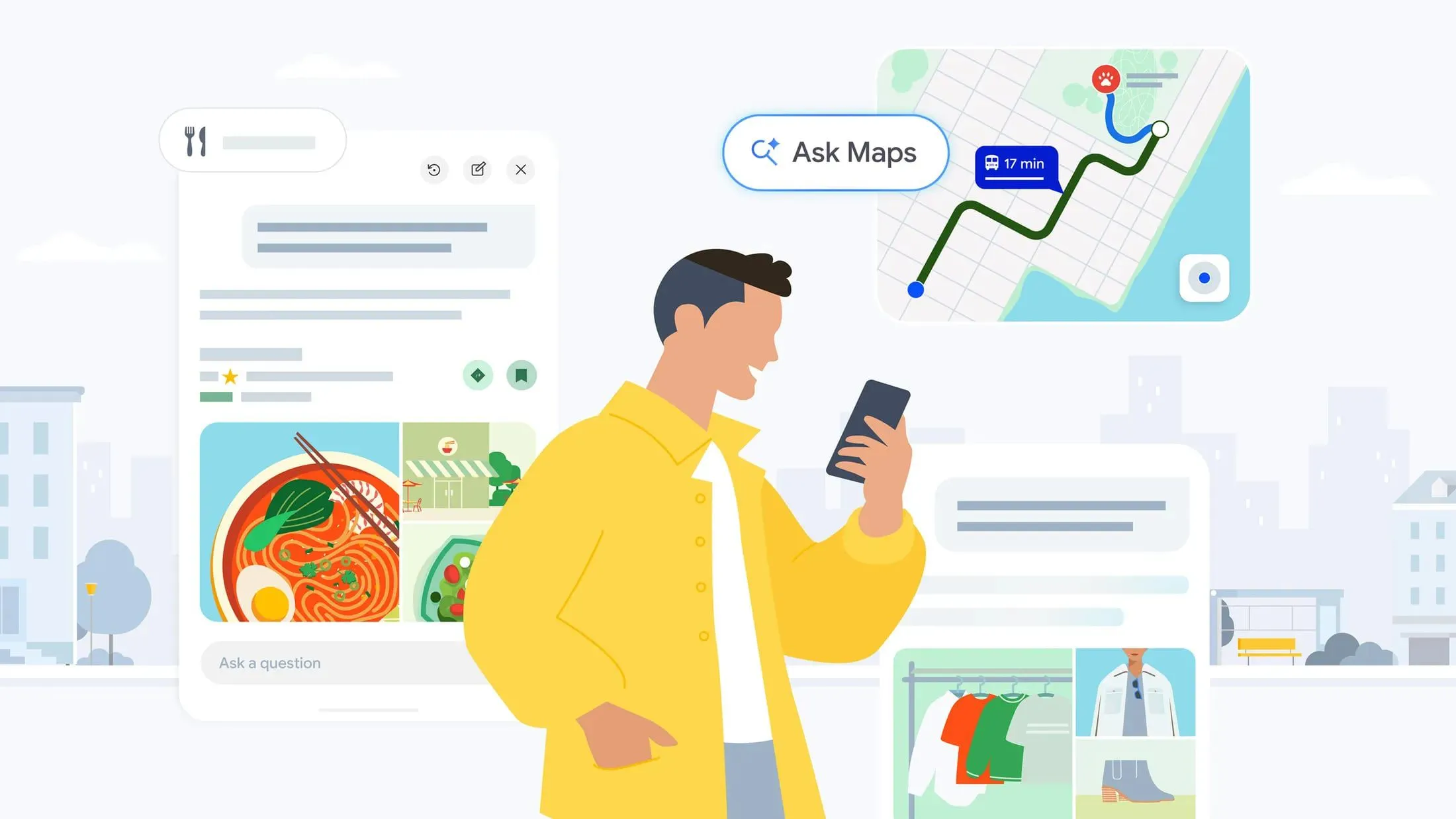 Tampilan aplikasi Google Maps dengan fitur Ask Maps terbaru