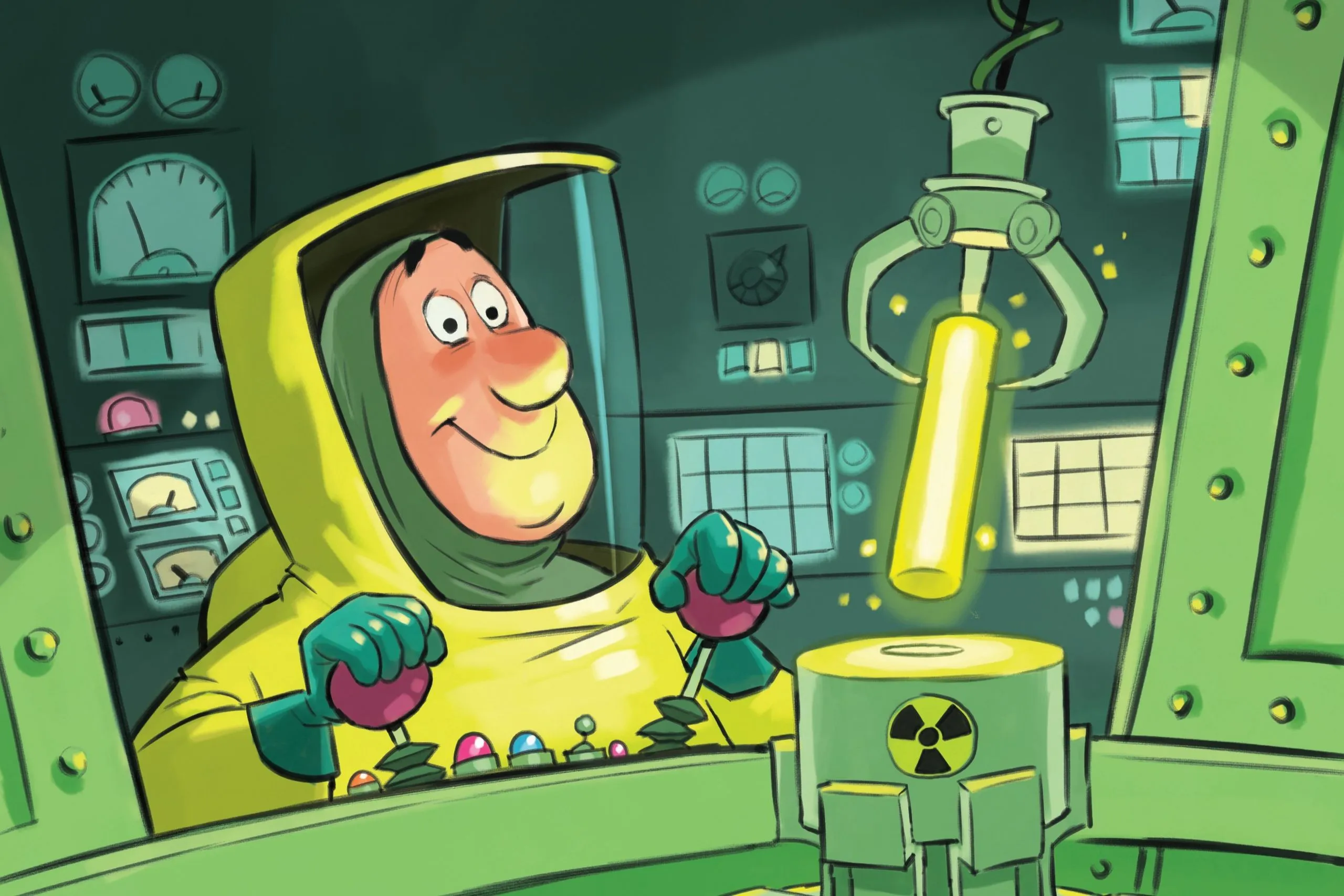 Ilustrasi fasilitas energi nuklir dan bahan bakar uranium