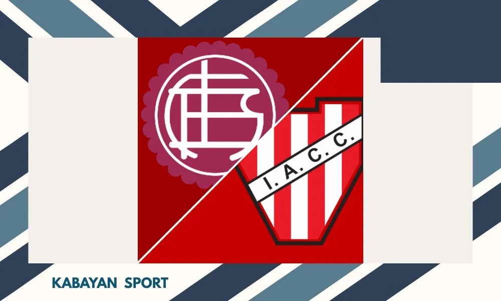 Fernando Alarcón merayakan gol kemenangan Instituto atas Lanus dalam Liga Profesional Argentina