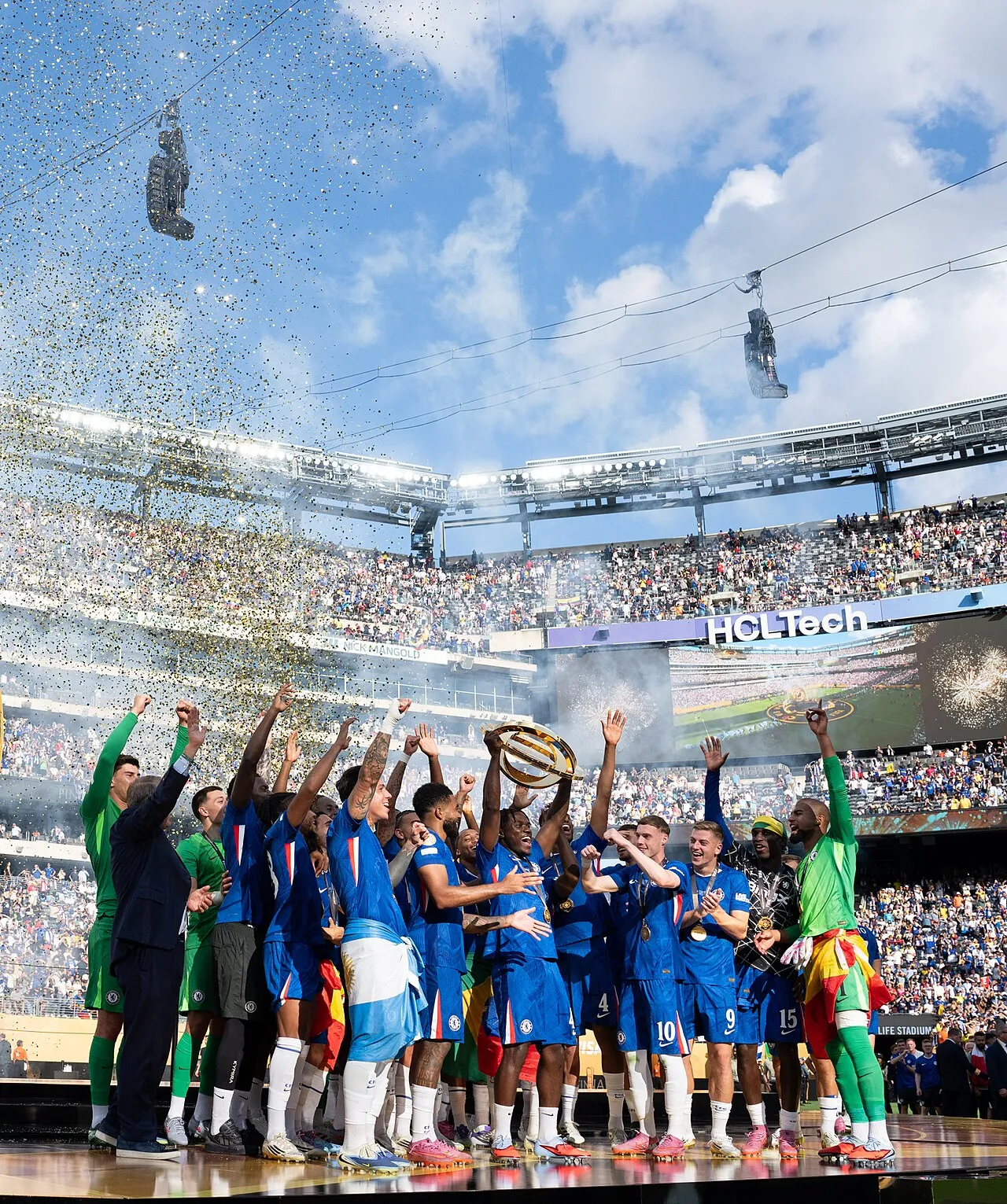 Selebrasi pemain Chelsea dalam laga final Piala Dunia Antarklub FIFA 2025