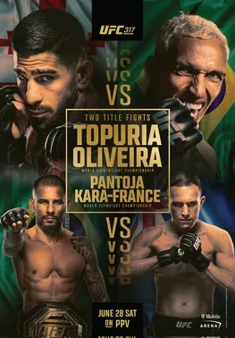 Suasana T-Mobile Arena dalam ajang UFC 317 Topuria vs Oliveira