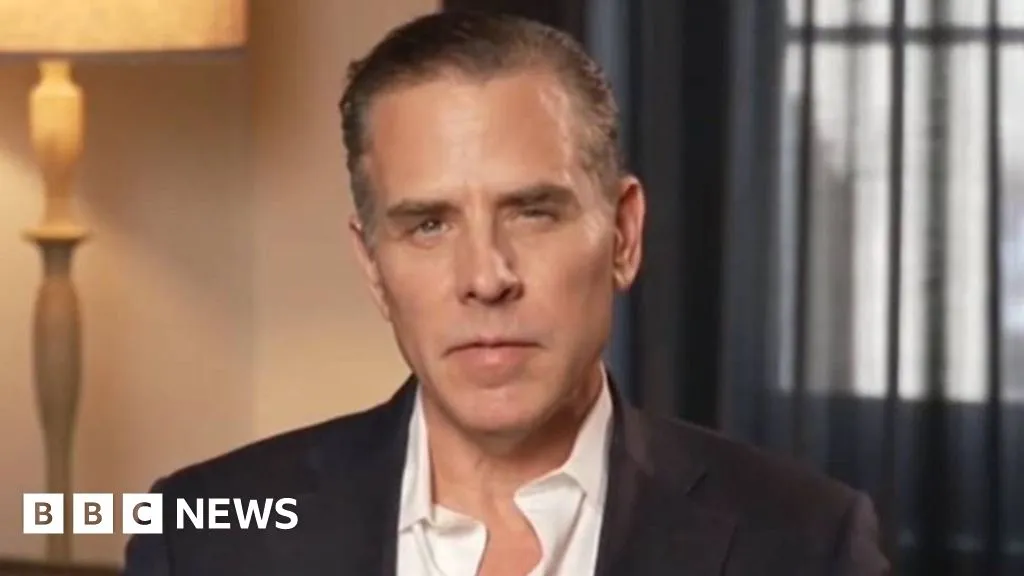 Hunter Biden saat memberikan wawancara eksklusif mengenai pengampunan presiden dan kesehatan Joe Biden