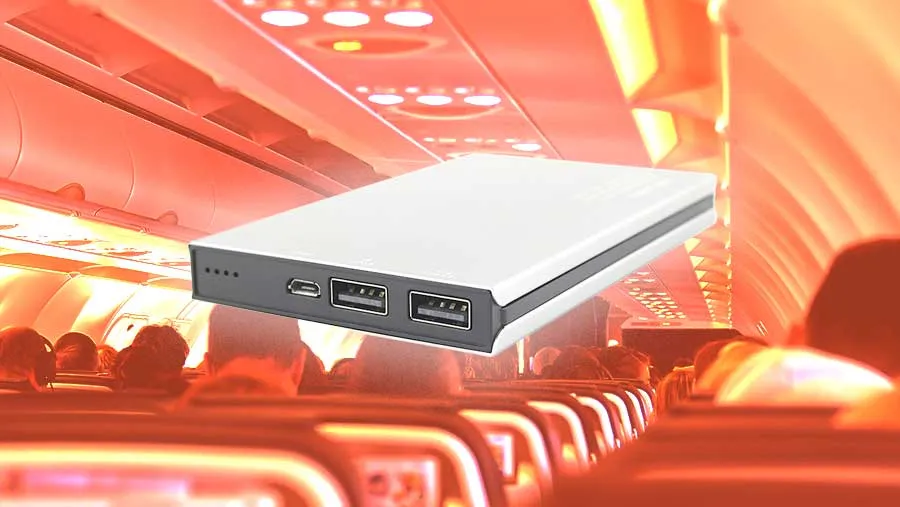 Ilustrasi bahaya insiden powerbank di kabin pesawat dan ancaman baterai lithium