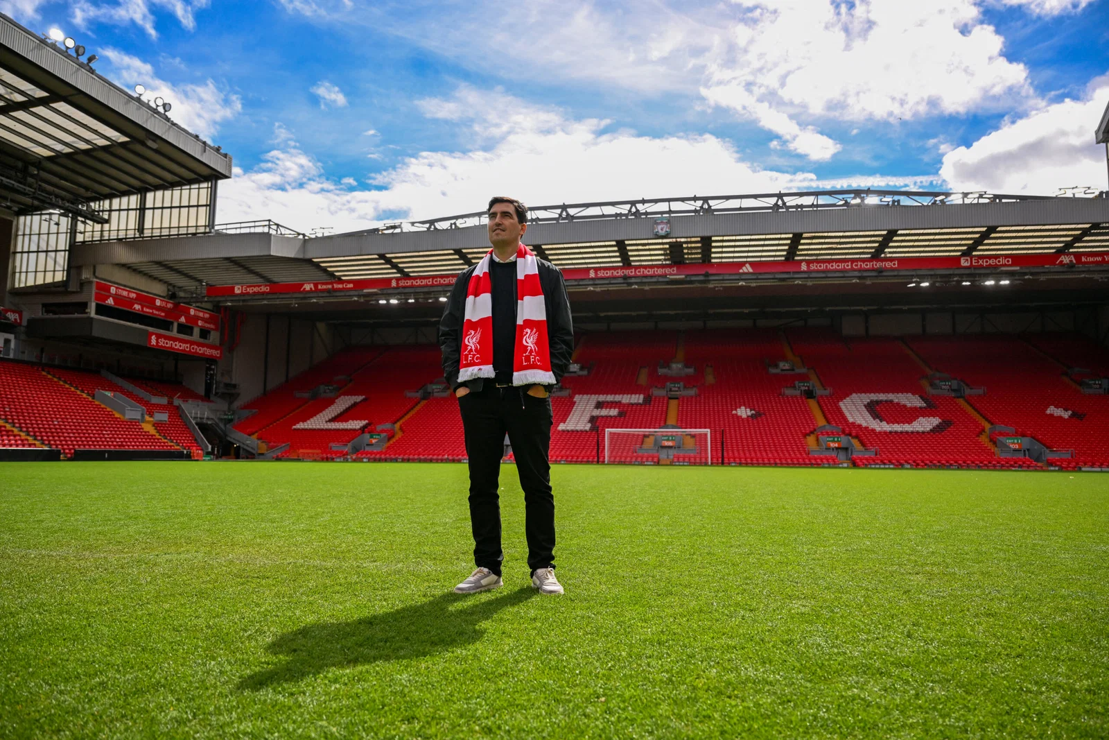 Jeremy Jacquet dalam sesi latihan bersama skuad Liverpool di AXA Training Centre