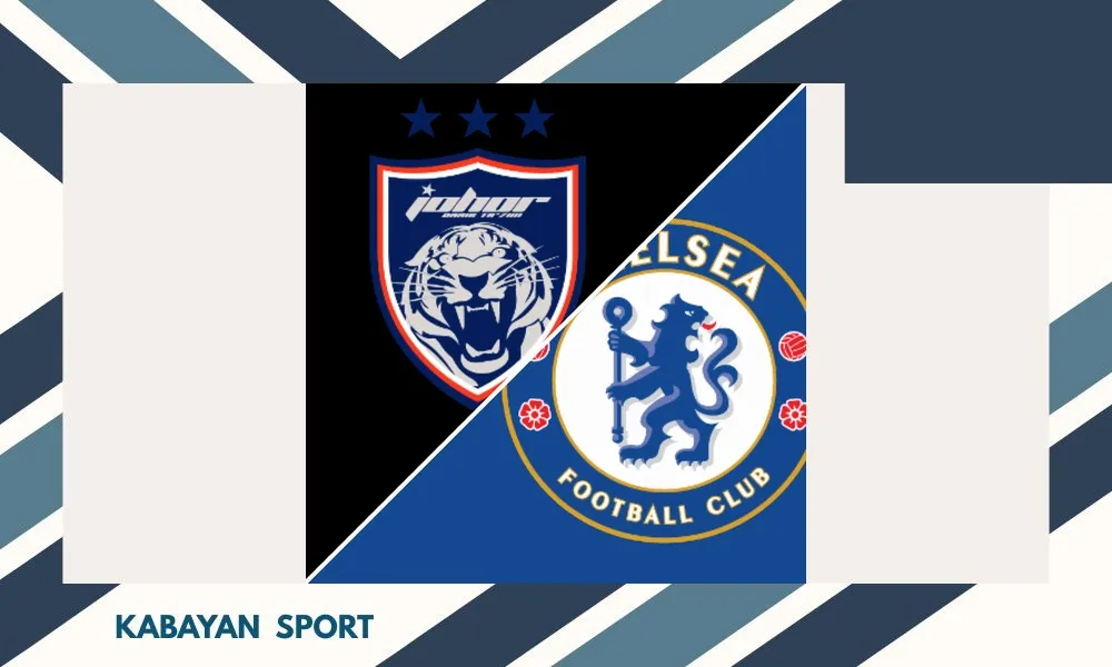Aksi pemain Johor Darul Ta'zim saat menghadapi Chelsea di Stadion Sultan Ibrahim