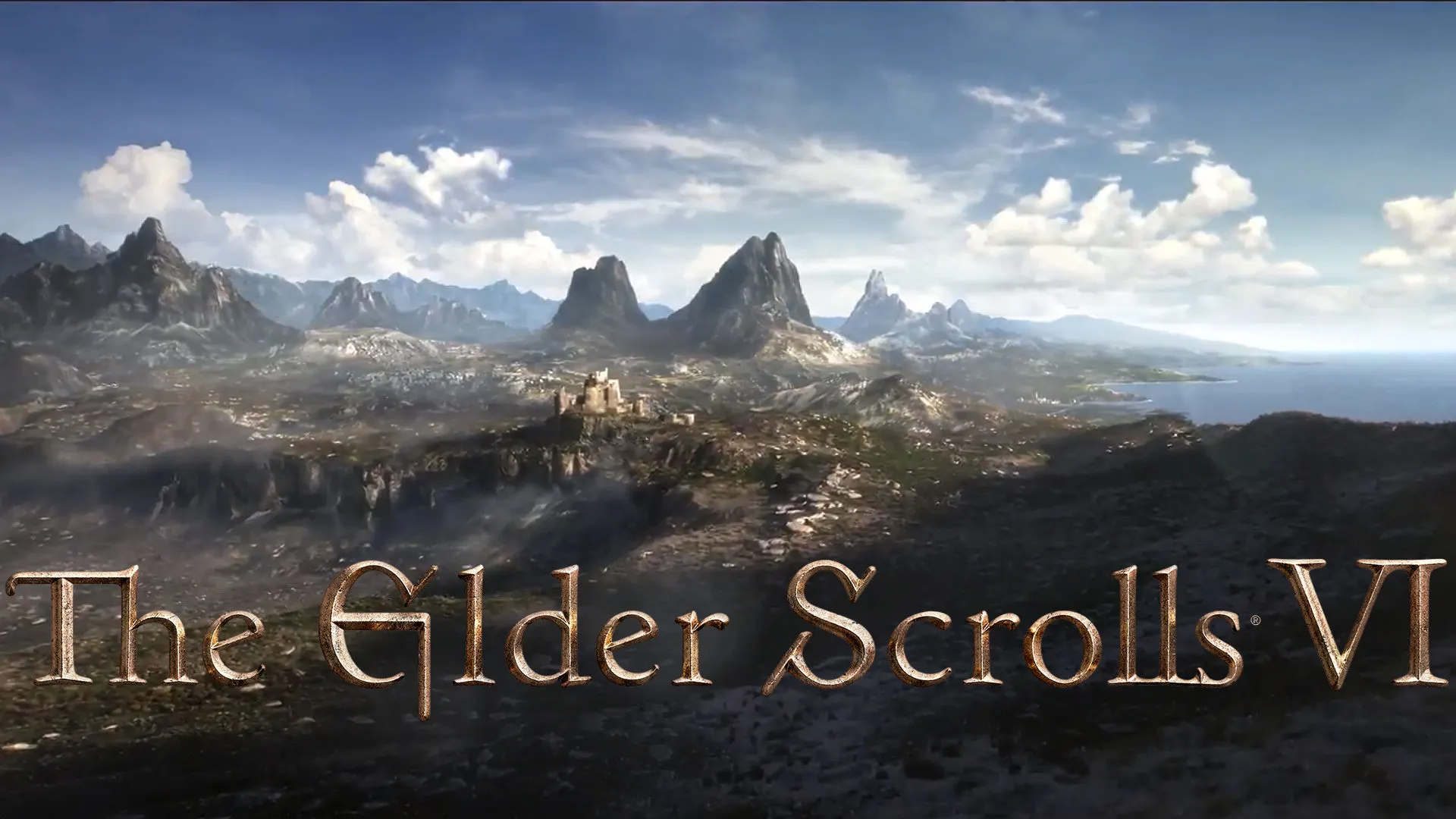 Ilustrasi logo game The Elder Scrolls 6 dan Starfield