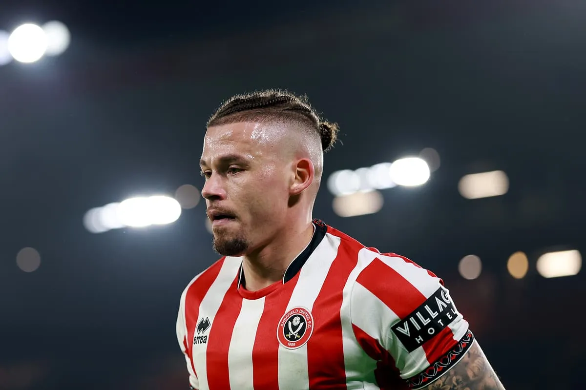 Kalvin Phillips saat menjalani sesi latihan bersama Sheffield United di Bramall Lane