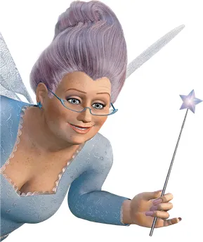 Ilustrasi karakter Fairy Godmother dalam film animasi Shrek 2 produksi DreamWorks