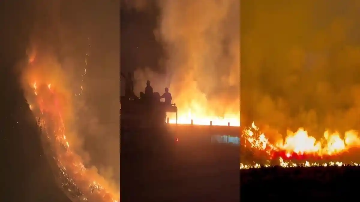 Helikopter water bombing dikerahkan memadamkan kebakaran hutan di Taman Nasional Bromo Tengger Semeru