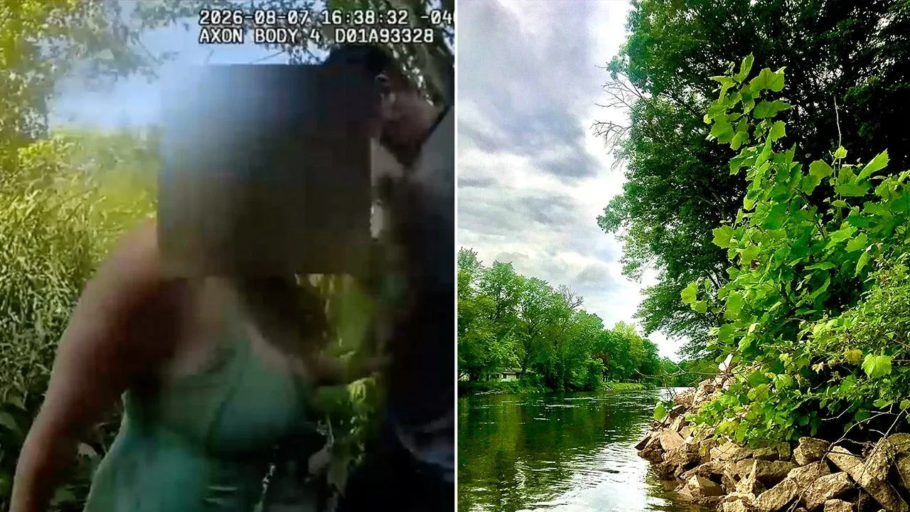 Tim penyelamat kepolisian Michigan saat mencari korban hilang di hutan