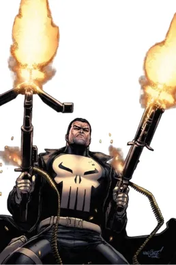 Ilustrasi karakter antihero Marvel Comics bernama Punisher