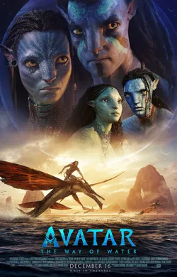 Poster promosi film Avatar The Way of Water karya sutradara James Cameron