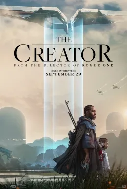 Poster dan adegan film fiksi ilmiah The Creator garapan sutradara Gareth Edwards