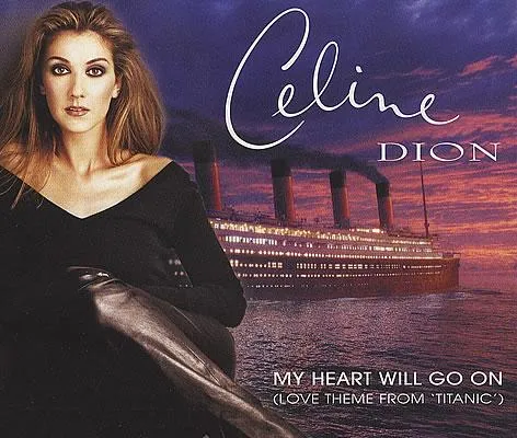 Céline Dion menyanyikan lagu tema Titanic My Heart Will Go On