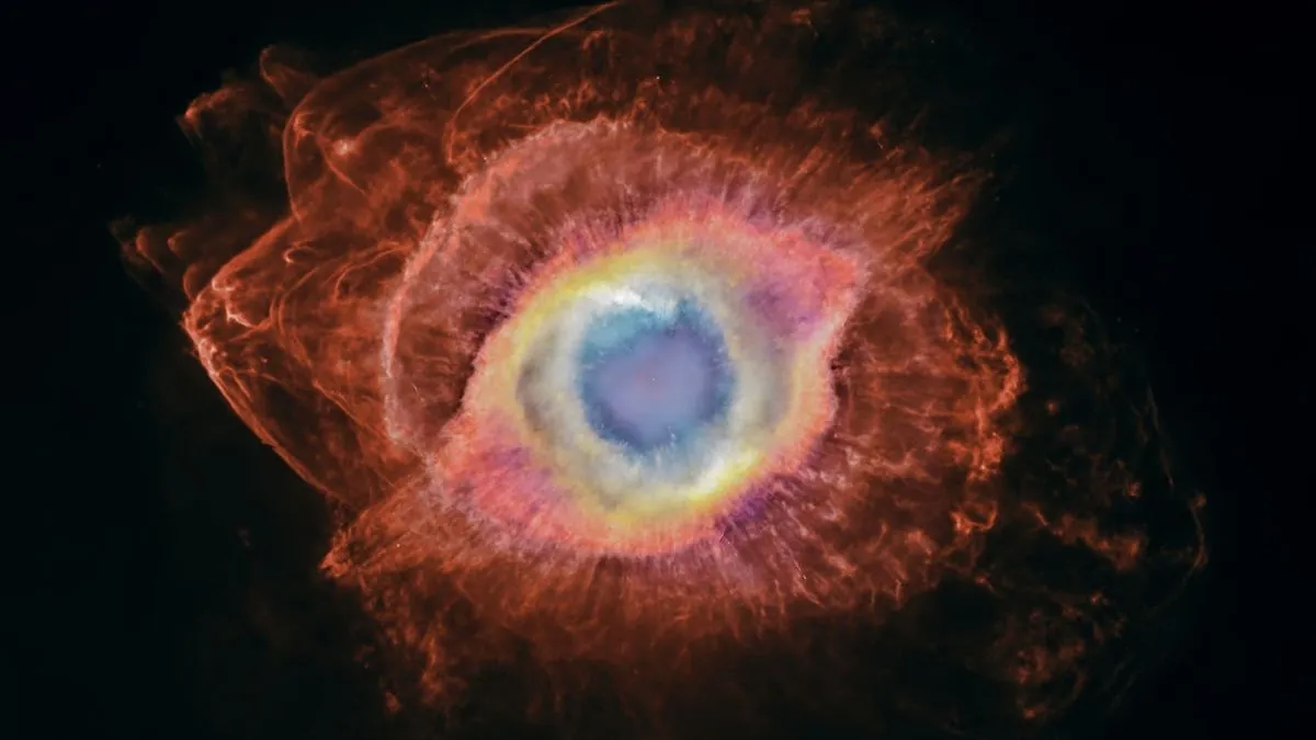 Citra Helix Nebula yang memperlihatkan gelombang kejut puing bintang