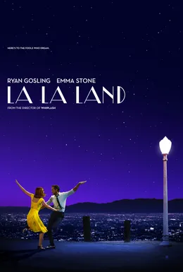 Ilustrasi poster film musikal La La Land yang dibintangi oleh Ryan Gosling dan Emma Stone