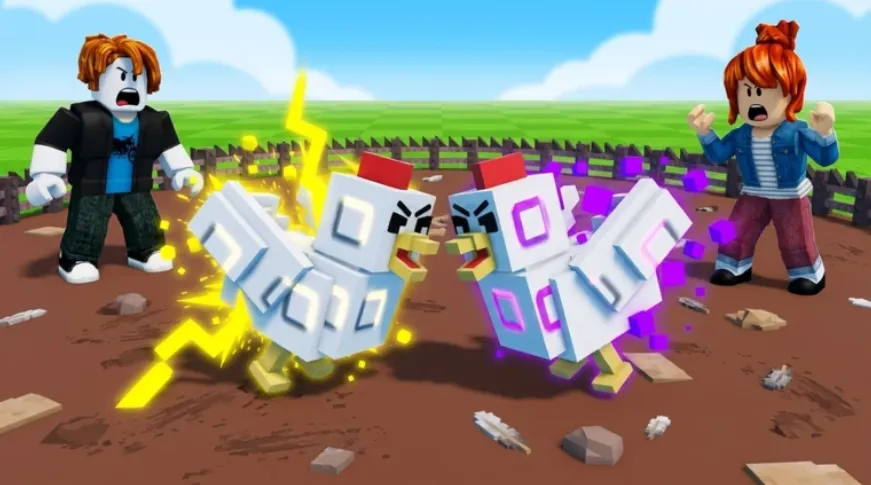 Ilustrasi game Roblox Grow a Chicken Fighter Agustus 2026