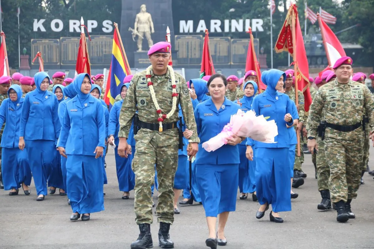 Kolonel Marinir Sri Utomo saat resmi menjabat Komandan Brigade Infanteri 1 Marinir di Cilandak