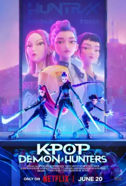 Ilustrasi poster film animasi musikal KPop Demon Hunters produksi Netflix