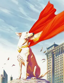 Ilustrasi karakter Krypto the Superdog anjing super peliharaan Superman