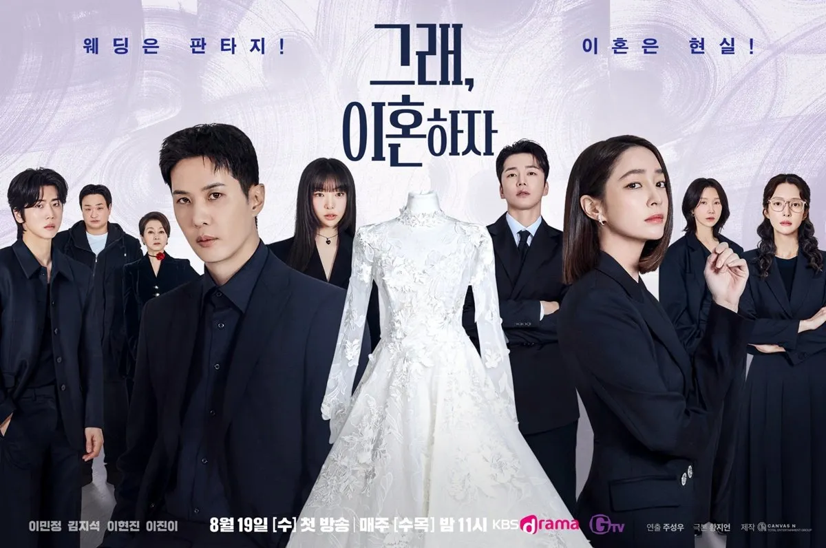 Poster dan promosi drama Korea Okay Let's Divorce dibintangi Lee Min-jung dan Kim Ji-suk