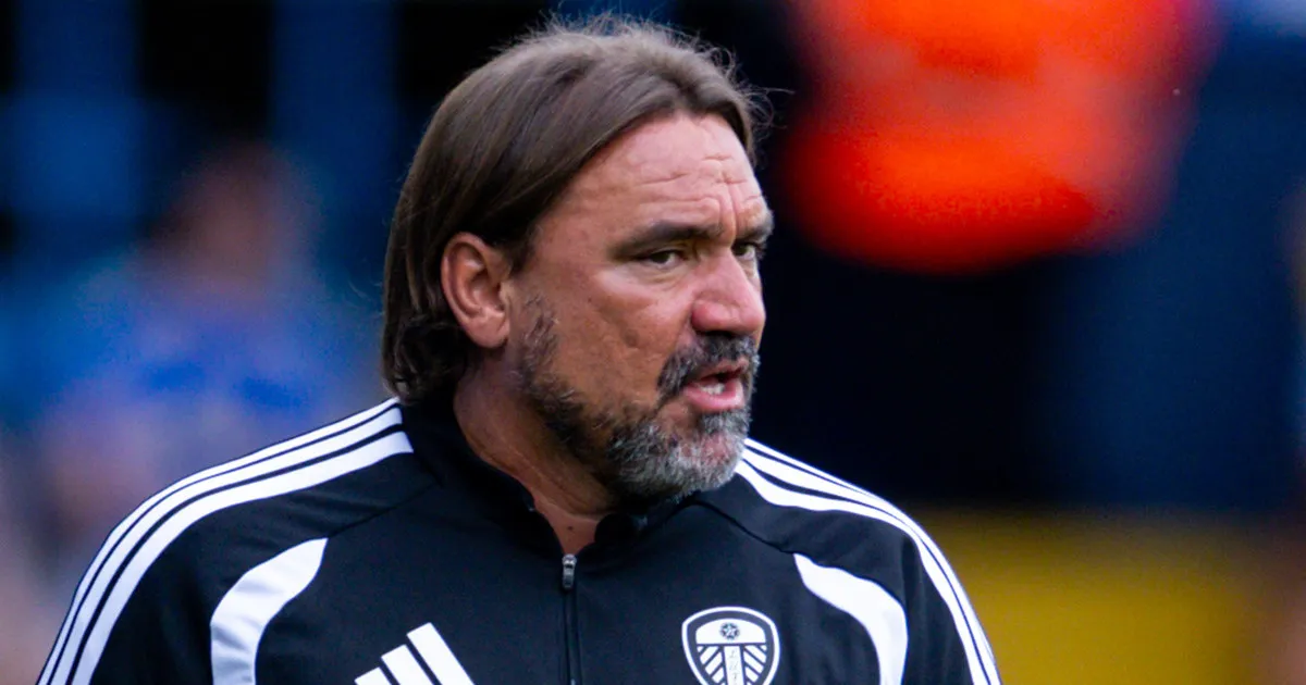 Manajer Leeds United Daniel Farke di pinggir lapangan Elland Road