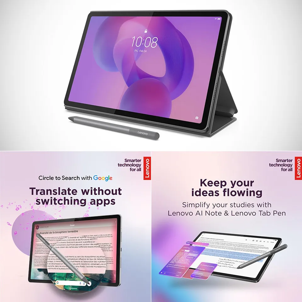 Lenovo Idea Tab 2026 tablet Android dengan layar 2.5K dan stylus pen