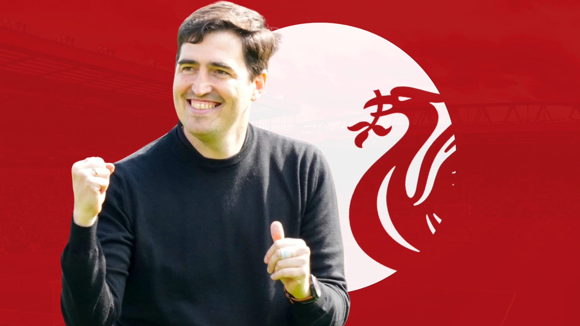 Pelatih Liverpool Andoni Iraola bersama para pemain penyerang
