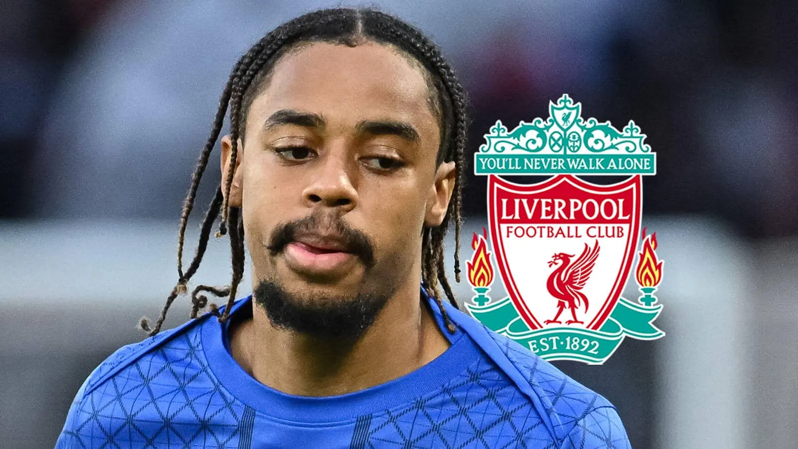 Winger Paris Saint-Germain Bradley Barcola dalam pertandingan sepak bola