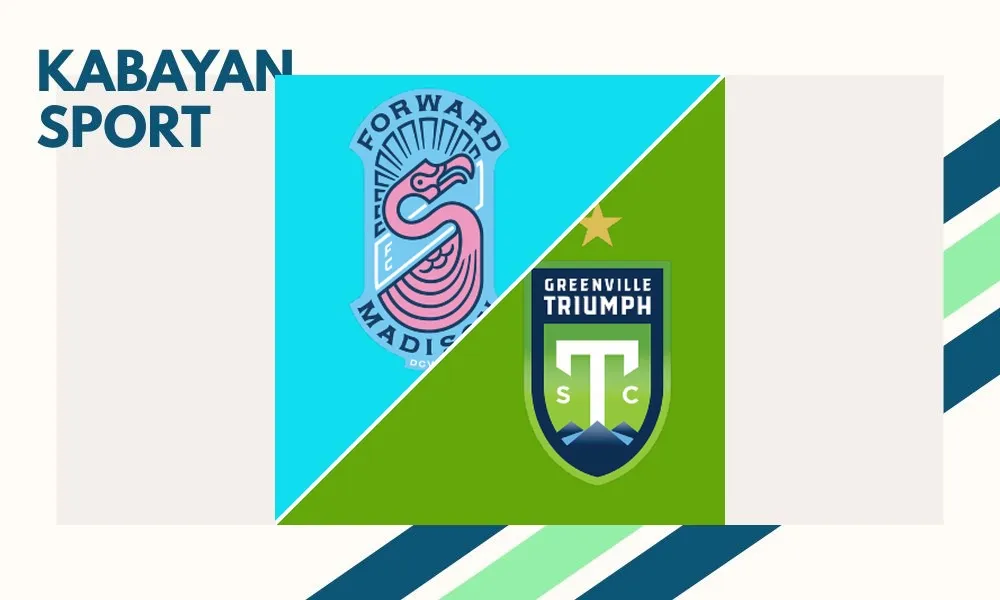 Aksi pemain Madison dan Greenville dalam pertandingan USL League One di Breese Stevens Field