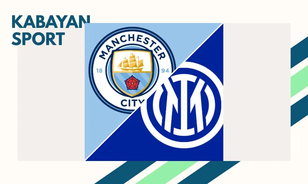 Duel pemain Manchester City dan Inter Milan dalam laga uji coba pramusim
